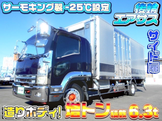 [冷蔵冷凍車] H24 フォワード サーモキング-25℃設定 サイド扉 増トン 積載6.3t 造りボディ 後輪エアサス