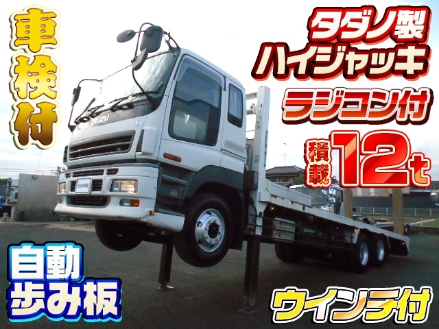 [ハイジャッキセルフ] H19 ギガ タダノ製 ウインチ付 積載12t 2デフ 7MT ラジコン有 車検付