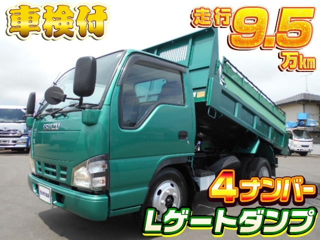 [Lゲートダンプ] H18 エルフ 極東開発製 積載2t コボレーン付 4ナンバー 走行9.5万km 車検付