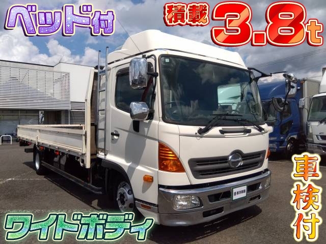 [平ボディ]H27 レンジャー ワイド 620㎝ボディ 荷台床鉄板張り 210馬力 積載3.8t 実走行28万㎞ 車検付