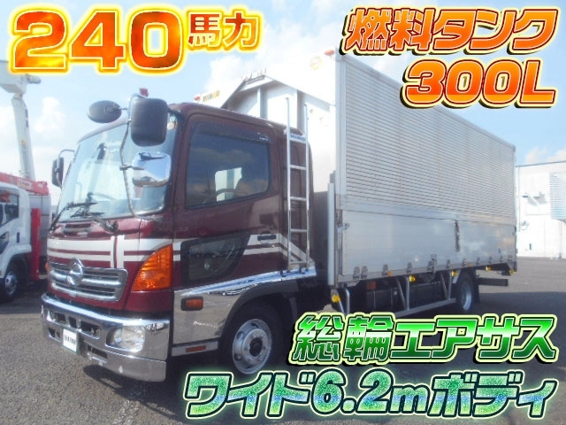 [アルミウイング] H25 レンジャー ワイド6.2mボディ 総輪エアサス 積載2.45t パブコ 走行56.4万km