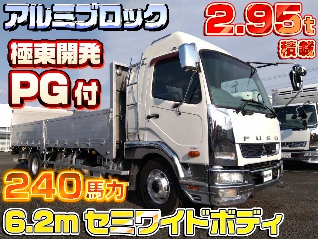 [アルミブロック平ボディ] H26 ファイター 6.2mセミワイド 極東開発製PG付 あおり5方開 積載2.95t 走行40万km