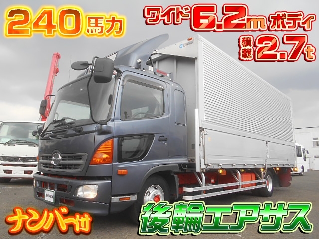 [アルミウイング] H24 レンジャー ワイド6.2mボディ 積載2.7t 後輪エアサス トランテックス製 240馬力 車検付