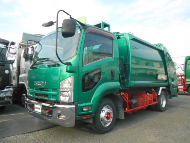 [塵芥車] H23 フォワード 新明和製プレス式パッカー 容量8.6立米 連続スイッチ 汚水タンク 車検付R8/1