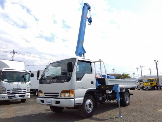 [クレーン付 平ボディ] H8 エルフ タダノ製 4段ブーム 2.9t吊り ワイドロングボディ 積載3.5t 車検付(R7/11)