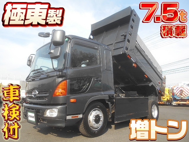 [ダンプ] H27 レンジャー 極東開発製 増トン 積載7.5t 電動コボレーン ベッド付 走行31万km 車検付