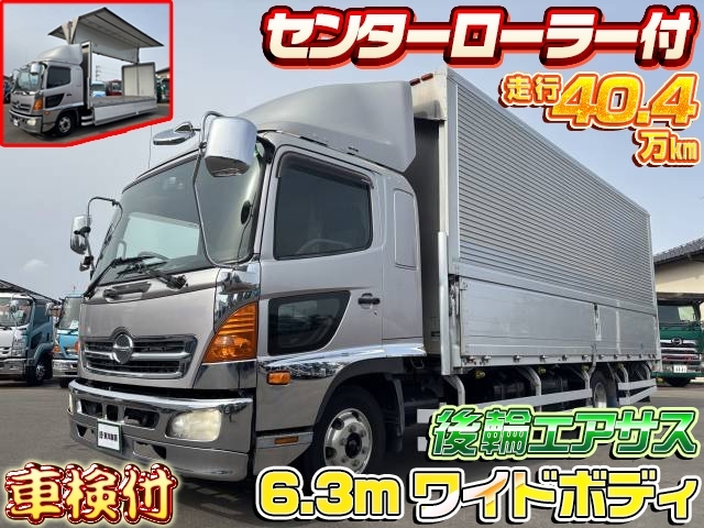 [アルミウイング] H22 レンジャー 6.3mワイドボディ 積載2.15t 後輪エアサス センターローラー付 アルミホイール 車検付