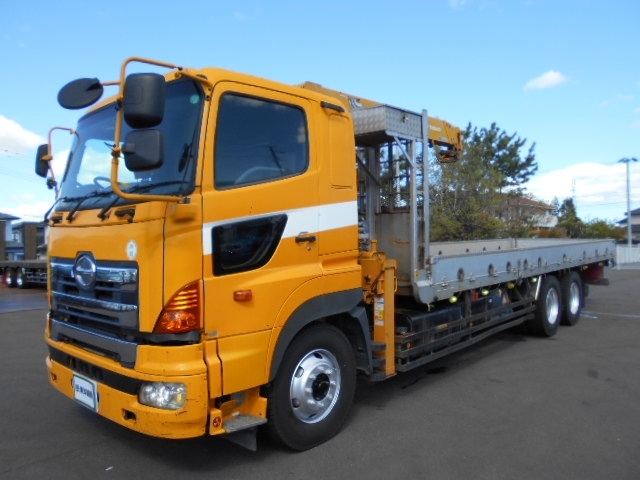 [クレーン付 平ボディ] H20 プロフィア 4段ラジコン 積載12.9t 後輪エアサス 走行64.7万km 車検付