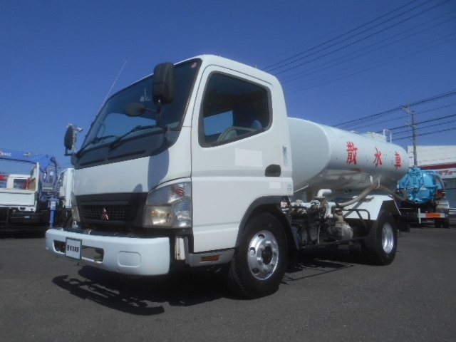 [散水車] H18 キャンター 極東開発製 容量4000L PTO式 走行4.7万km 排ガス燃焼不要
