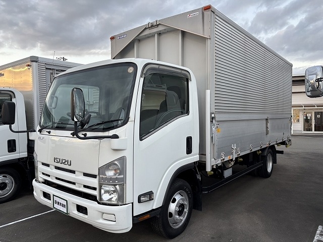 [アルミウイング] H19 エルフ ワイド超ロングボディ 4WD 積載2.8t ATシフト 車検付(R8/9月)