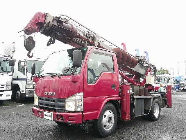 [穴掘建柱車] H20 エルフ アイチコーポレーション製D50A オーガ付 走行12.5万km 車検付(R8/9)