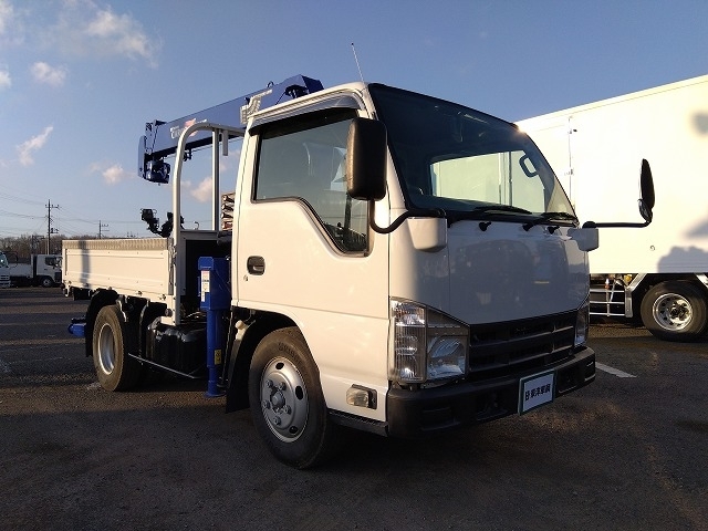 [クレーン付平ボディ] H23 エルフ タダノ製4段ラジコン リアジャッキ付 ショートボディ 積載2t 走行14.5万km 車検付(R9/3)