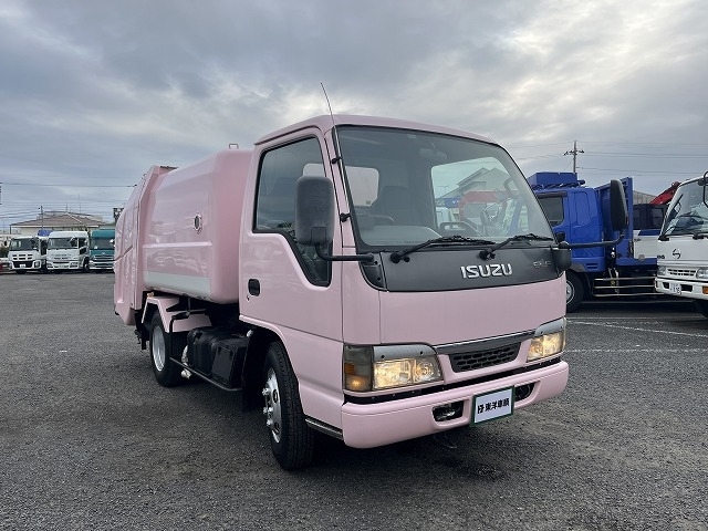 [塵芥車] H16 エルフ 富士重工業製巻き込み式パッカー 積載2t 連続スイッチ有 汚水タンク付